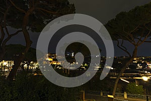 Fori Imperiali street at night Rome Italy