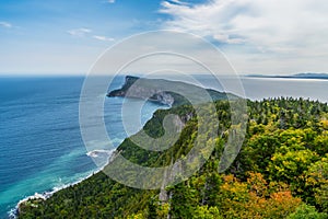 Forillon National Park view from Mont-Saint-Alban lookout Canada, Quebec, GaspÃ©sie