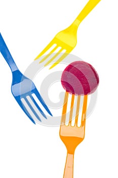 Fork with Canned Beet