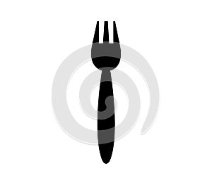 Fork icon illustrated in vector on white background
