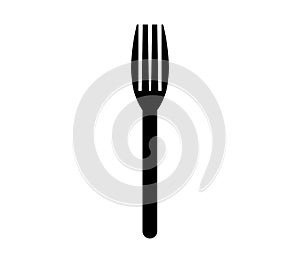 Fork icon illustrated in vector on white background