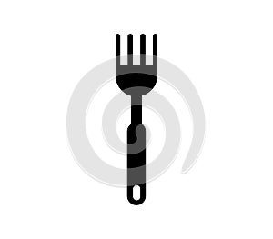 Fork icon illustrated in vector on white background
