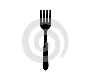 Fork icon illustrated in vector on white background