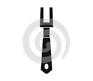 Fork icon illustrated in vector on white background