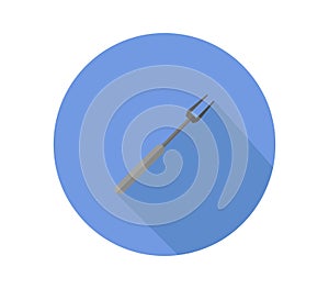 Fork icon illustrated in vector on white background