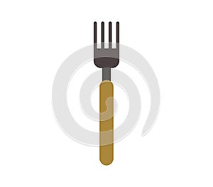 Fork icon illustrated in vector on white background
