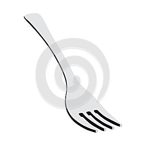 Fork isolated on white background - illustration