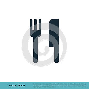 Fork and Knife Icon Vector Logo Template Illustration Design. Vector EPS 10