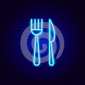 Fork Knife Neon Sign