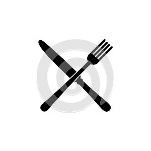 Fork and knife restaurant Icon. photo