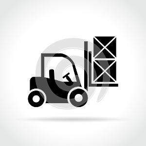 Fork lift icon on white background