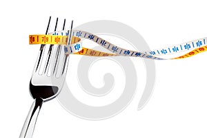 Fork and measuring tape