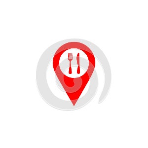 Fork, plate,& knife icon vector design symbol of restaurant