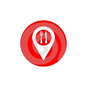 Fork, plate,& knife icon vector design symbol of restaurant