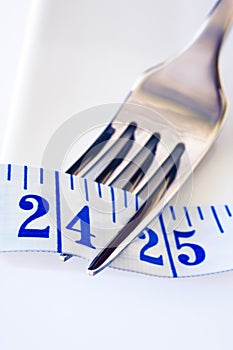 Fork and Tape Measure Showing 24 Inches