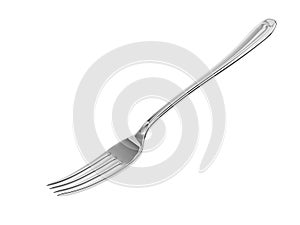 Fork silver isolated