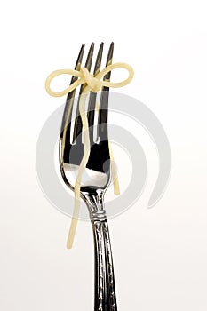 Fork with Spaghetti tied Bow