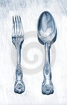 Fork and spoon