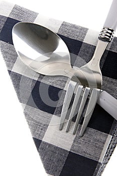 Fork and spoon close-up