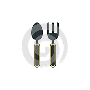 fork and spoon icon. Element of web icon with one color for mobile concept and web apps. Isolated fork and spoon icon can be used