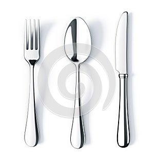 Fork spoon and knife