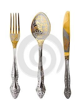 Fork, spoon and knife