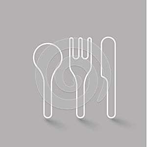 Fork Spoon Knife doodle icon vector illustration eps10.