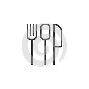 Fork spoon knife outline icon