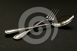 Fork and spoon table dark