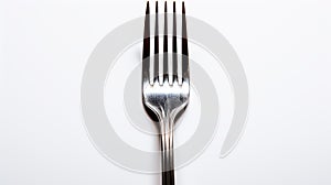 Paleocore Style Fork With Silver Tines On White Background photo