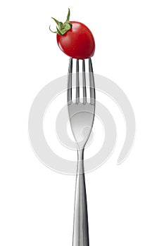 A fork with tomato