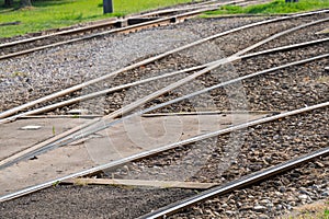 A fork in the tram tracks