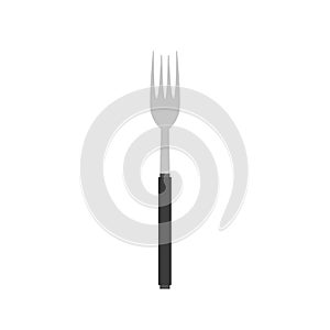 Fork vector illustration icon knife design cutlery. Cooking symbol silverware silhouette kitchen utensil equipment tool. Metal