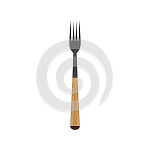 Fork vector illustration icon knife design cutlery. Cooking symbol silverware silhouette kitchen utensil equipment tool. Metal