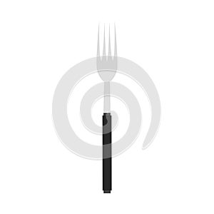 Fork vector illustration icon knife design cutlery. Cooking symbol silverware silhouette kitchen utensil equipment tool. Metal