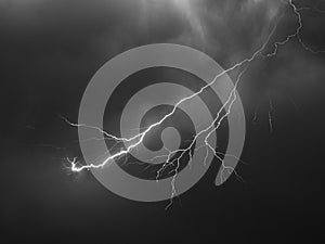 Lightning bolt with many side branches