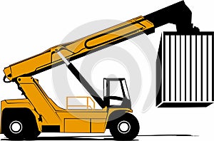 forklift big design vector