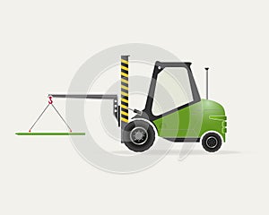 Forklift with crane