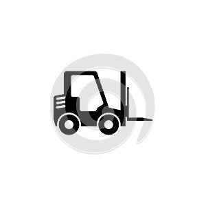 Forklift Delivery Truck Flat Vector Icon