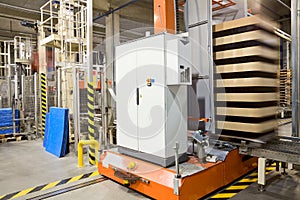 Forklift in factory