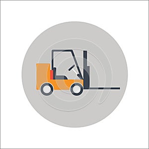 Forklift flat icon Vector