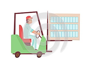 Forklift Flat Illustration