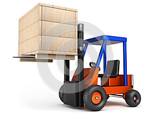 Forklift hoist wooden box