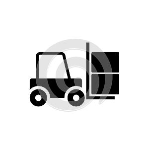 Forklift icon flat vector template design trendy