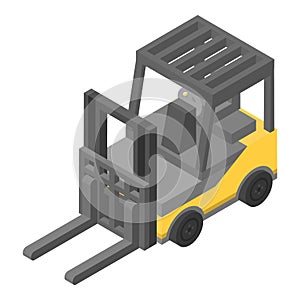 Forklift icon, isometric style