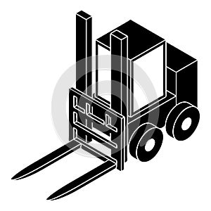 Forklift icon, simple style