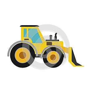 Forklift icon. Under construction concept. Vector graphic