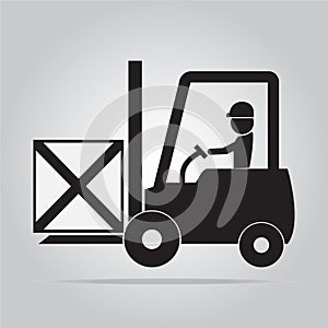 Forklift icon vector illustration