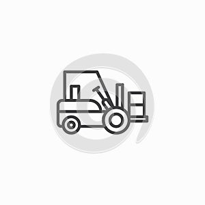 Forklift icon vector
