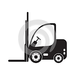 Forklift icon vector isolated